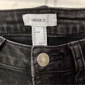 Forever 21 Charcoal Denim Skinny Jeans